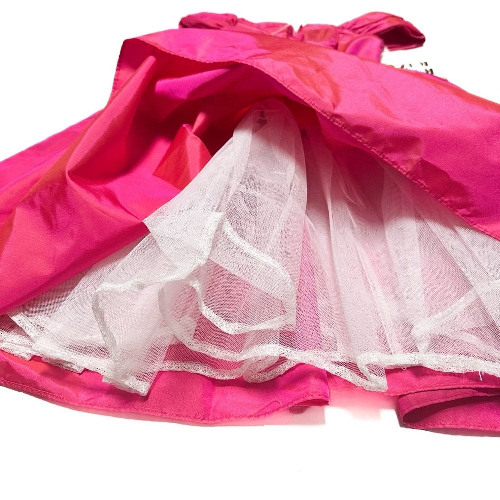 Deadstock Vintage 1980s Prom Dress Barbie Pink Colorshift Off-Shoulder Gown NWT - Picture 6 of 14